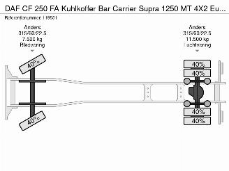 DAF CF 250 FA Kuhlkoffer Bar Carrier Supra 1250 MT 4X2 Euro 6 picture 41